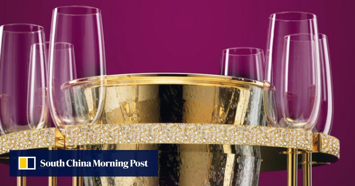 World's most expensive Champagne cooler studded with diamonds perfect