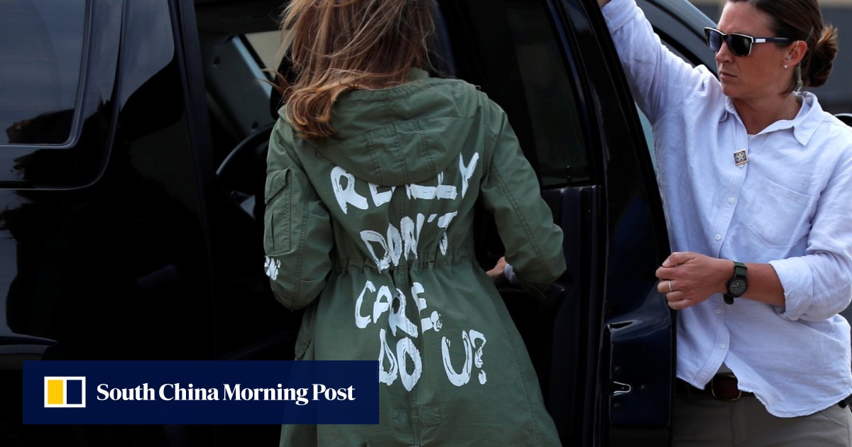‘i Really Dont Care Melania Trumps Jacket Stuns On Migrant Visit