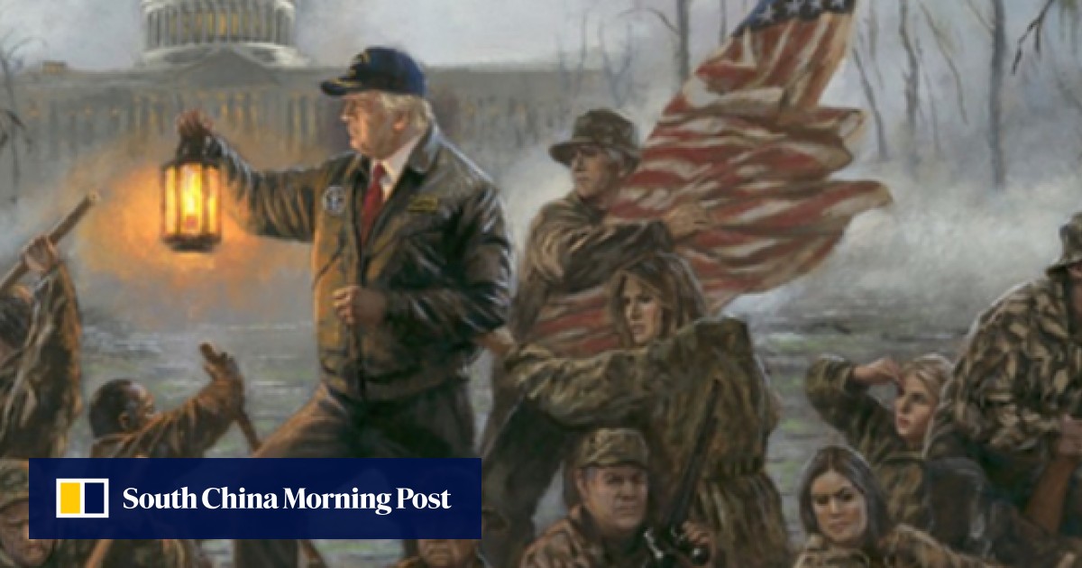 Painting of Donald Trump ‘Crossing the Swamp’ makes a splash on social media | South China