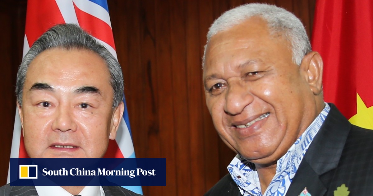 Former coup leaders Sitiveni Rabuka and Voreqe Bainimarama, the incumbent prime minister, square