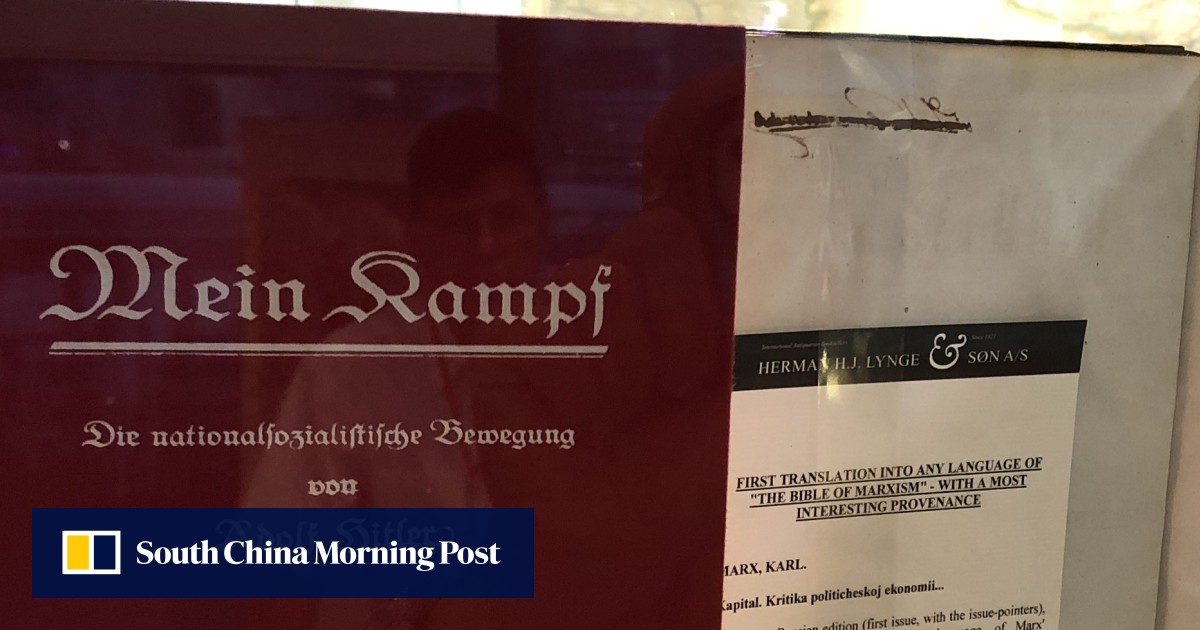 Signed Copy Of Adolf Hitlers Mein Kampf On Sale At Hong - 