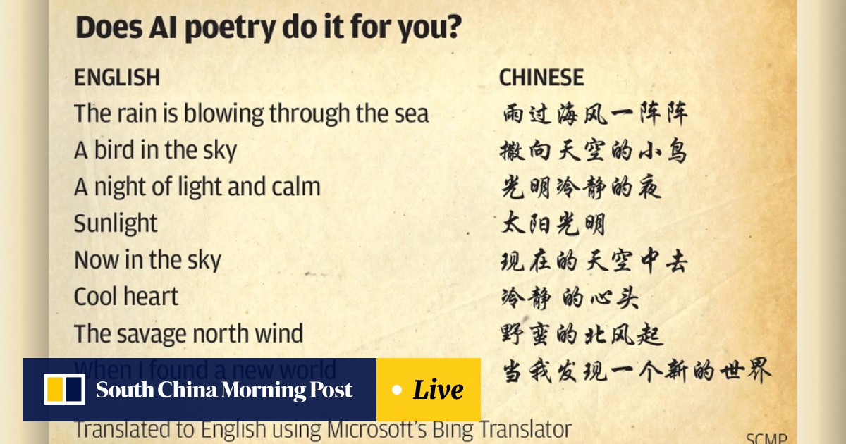 Roses Are Red Violets Are Blue Does Ai Poetry Do It For You South China Morning Post