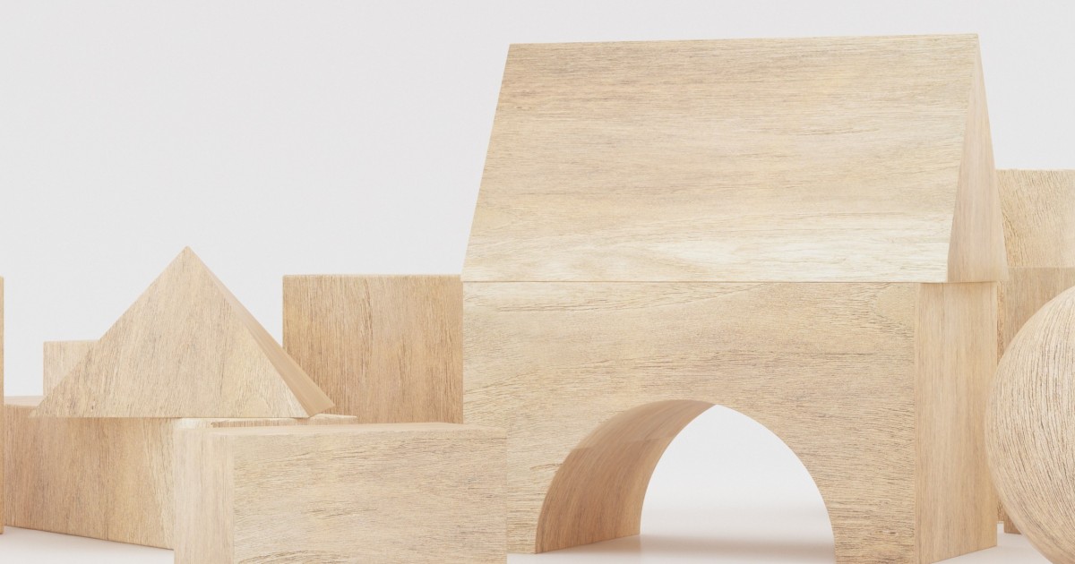 A Set Of Building Blocks, Wooden Block Ideas