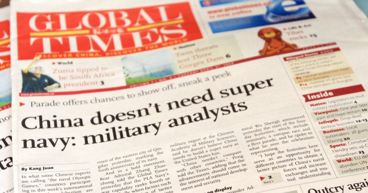 How China Is Using Its Global Times Attack Dog To Intimidate Singapore South China Morning Post