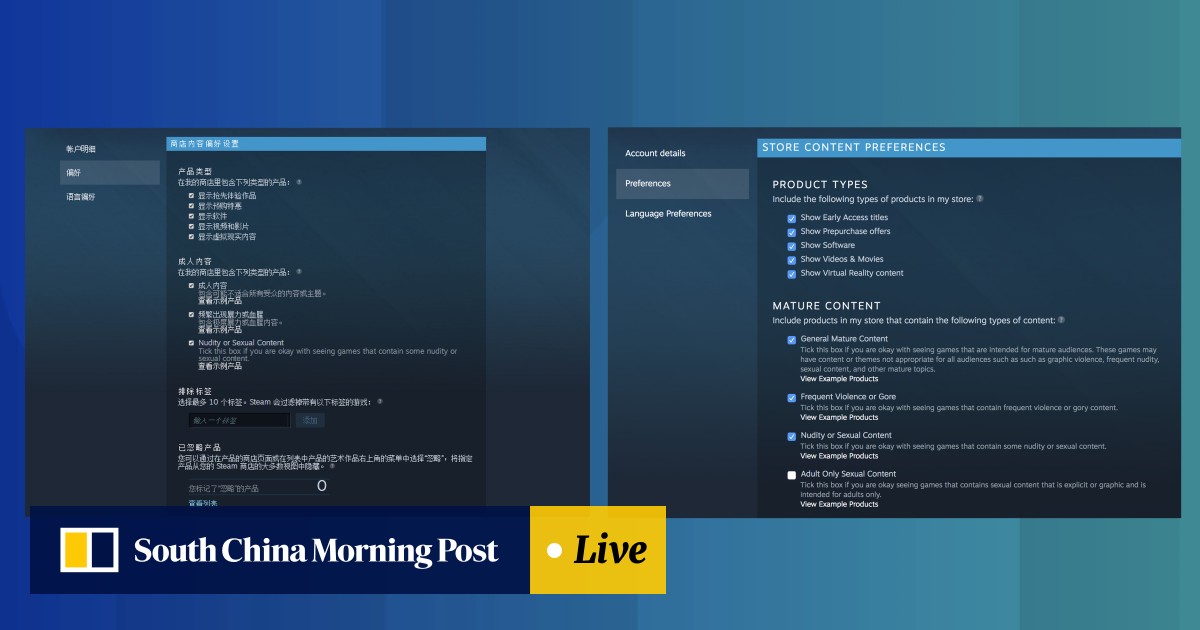 Steam Won T Let Chinese Users See Adult Only Games South China Morning Post