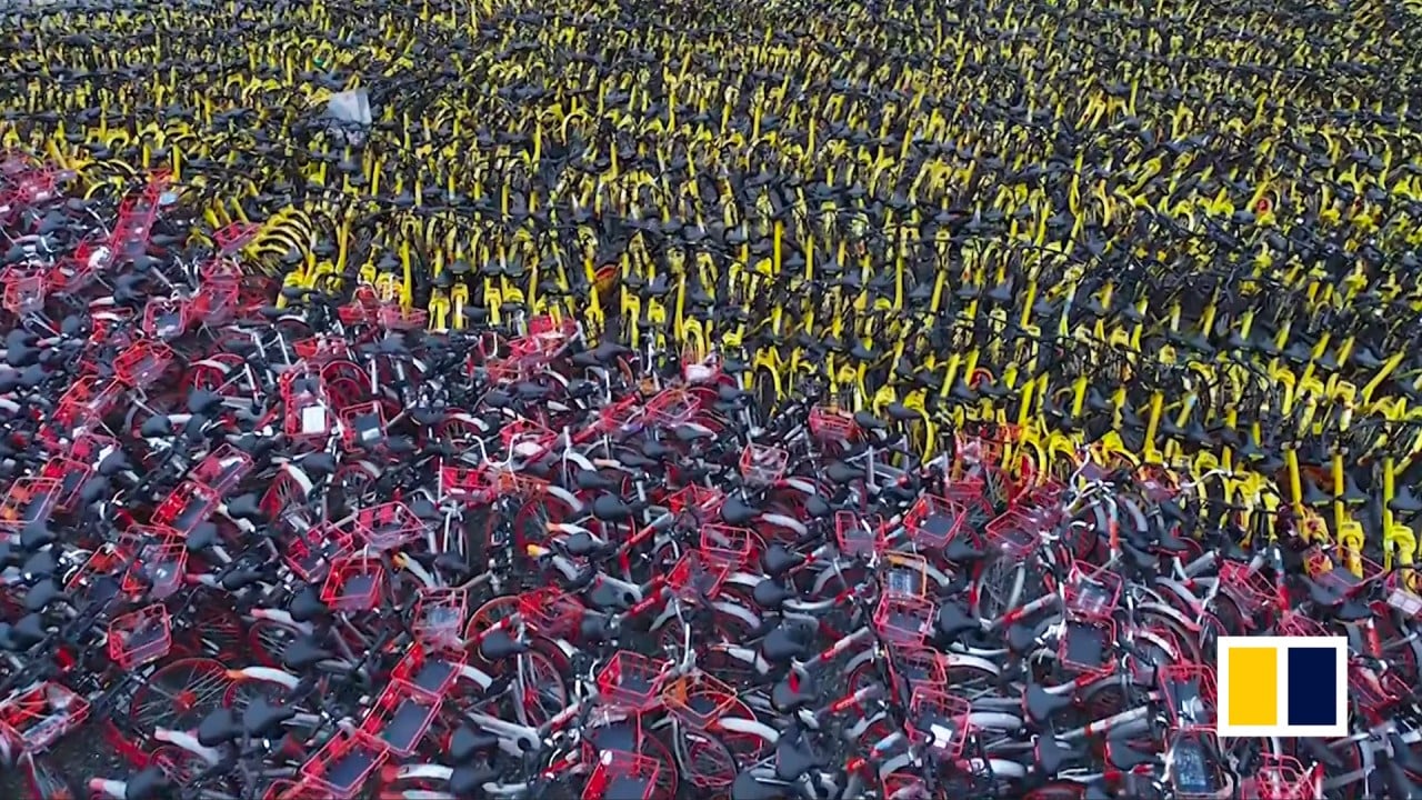 Thousands of bicycles abandoned in China as bike sharing reaches saturation